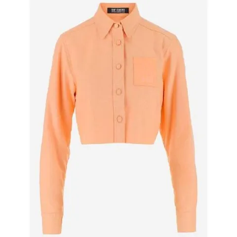 라프시몬스 로고 크롭 데님 셔츠 1281730