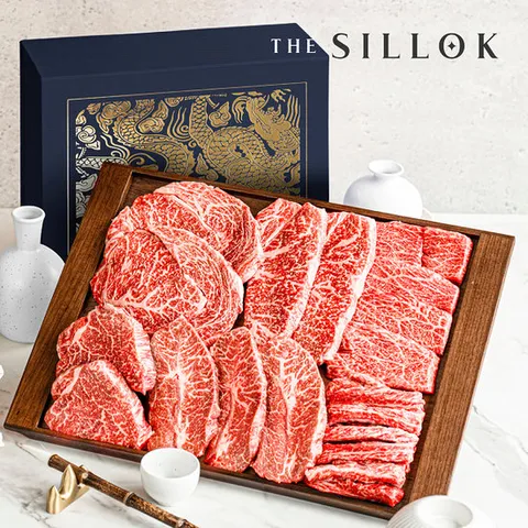 더실록 1++등급 투뿔한우 명작 구이 선물세트 1.2kg (등심+채끝+안심+살치살+부채살+갈비살 각200g)