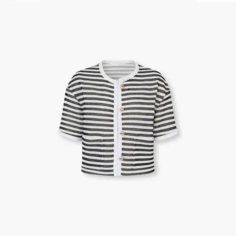 [ 롯데백화점 ][지컷]스트라이프 패턴 오픈 자켓(7214210502)