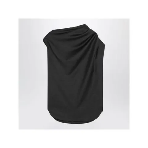 LOULOU DE SAISON LYRA 드레이프 슬리브리스 블라우스 1967188