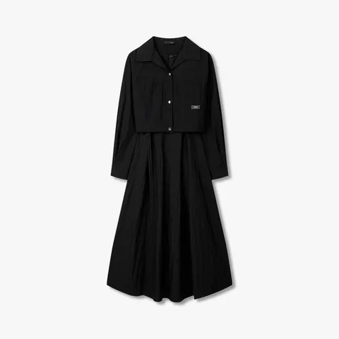 [ 롯데백화점 ][지컷]라벨 포인트 셔츠 레이어드 원피스 7255137107