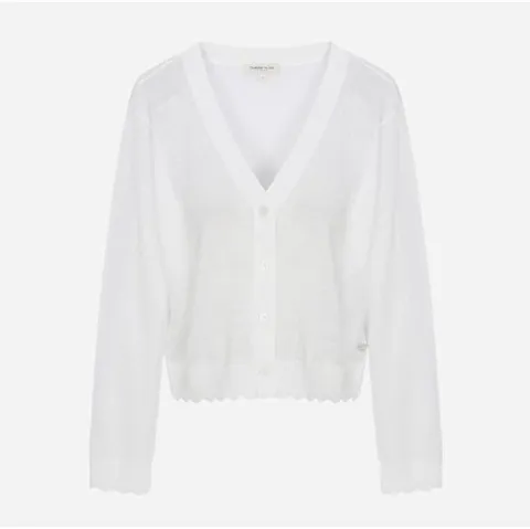 [ 롯데백화점 ][써스데이아일랜드]시스루 브이넥 가디건 (T254MCD345W)