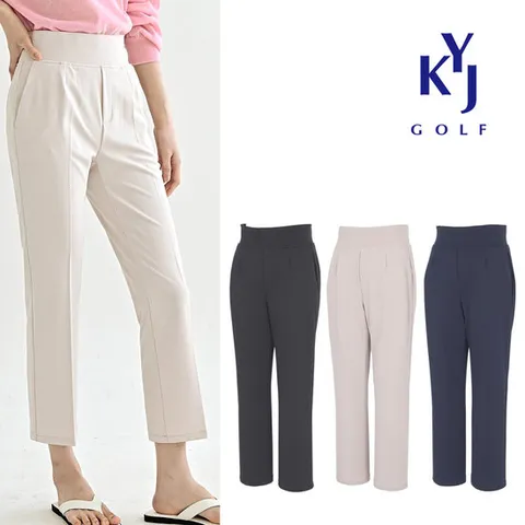 여름 보정밴딩 편안한 허리 썸머 스판 여성 골프 바지 DPMLSL69
