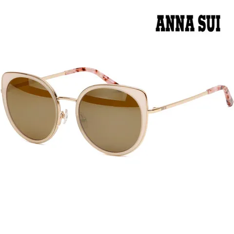 안나수이 선글라스 AS1071 221 라운드 캣아이 브라운 반미러 솔텍스 명품 패션