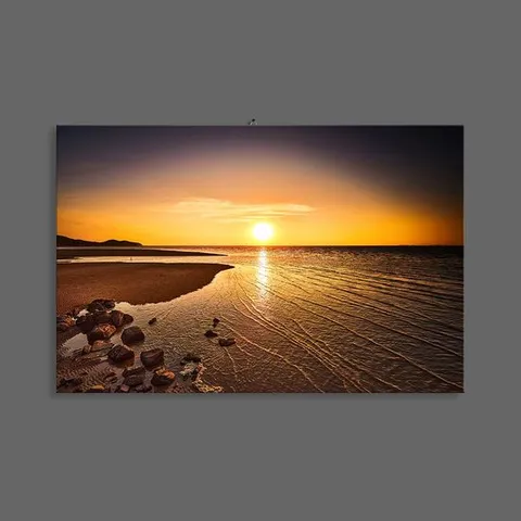 노을 일몰 바다 풍경 사진 아크릴 거실 인테리어 액자