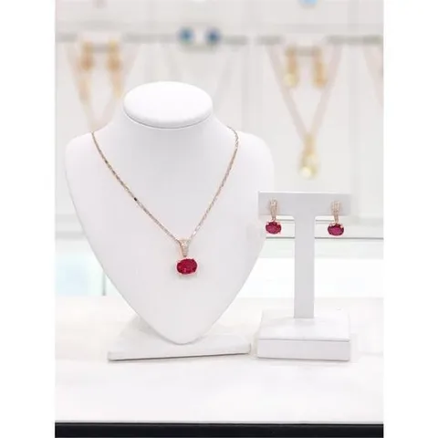 로뎀 세이브존05 Eleganc P 루비 귀걸이 목걸이 세트01 RD23030171