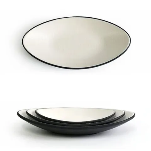 투톤 멜라민 한정식 김치그릇 반찬그릇 18.2cm 1호