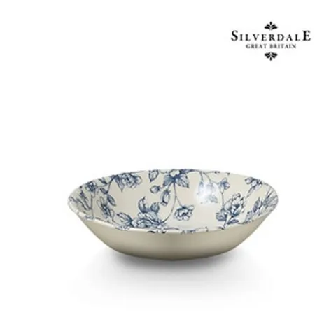 (Silverdale 실버데일) 데프트 플로랄 블루 찬기(중) 반찬접시 식기선물 선물용식기 수입식기 수입그릇 꽃