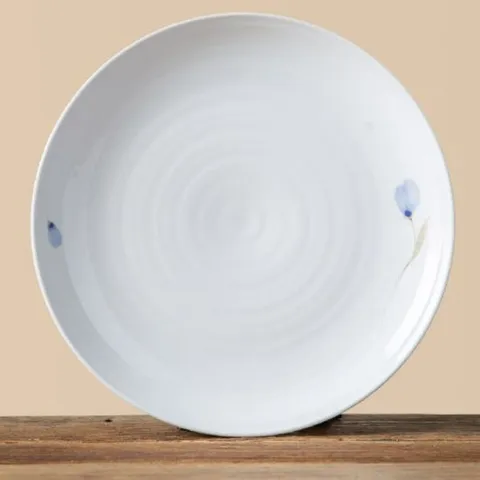 이천도자기 청꽃고백자 원부페 접시 1호 23cm