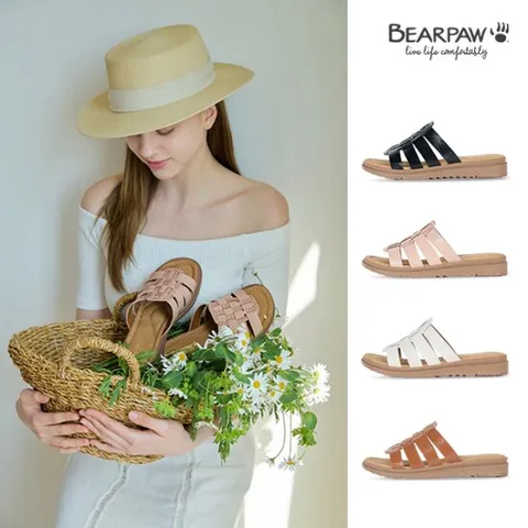 베어파우 시드니 천연소가죽 슬라이드