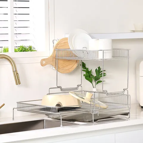 공감스토어 스텐304 자동물빠짐 대용량 서랍형 확장형 식기건조대 3단 풀세트