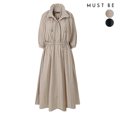 [머스트비] 여성 허리밴딩 나일론 원피스