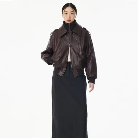 [ 롯데백화점 ][스튜디오 톰보이]레더 보머 자켓(9105161A01)