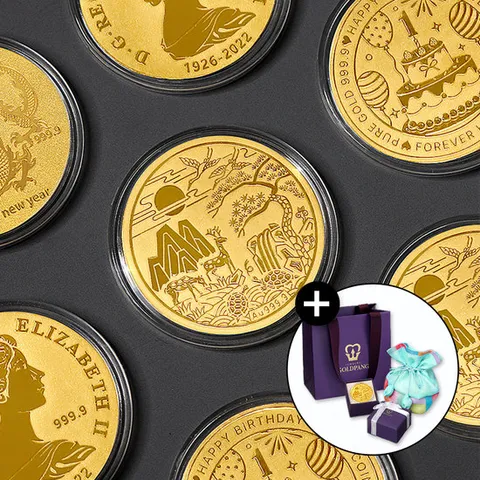 골드팡 24k 순금코인  14종 택1 0.1g + 복패키지 세트 (당일발송)