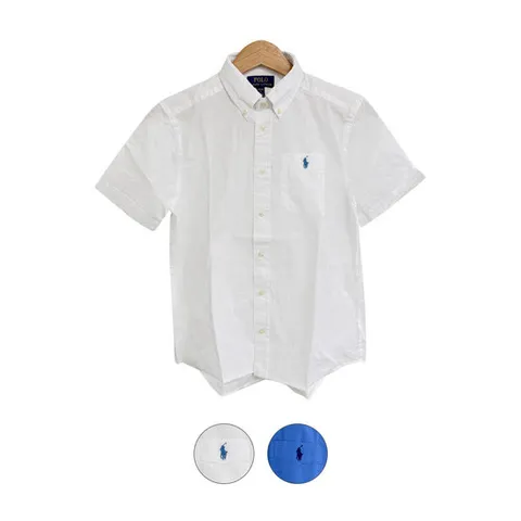 [폴로 랄프로렌] 여성 시어서커 반팔 셔츠 323902174