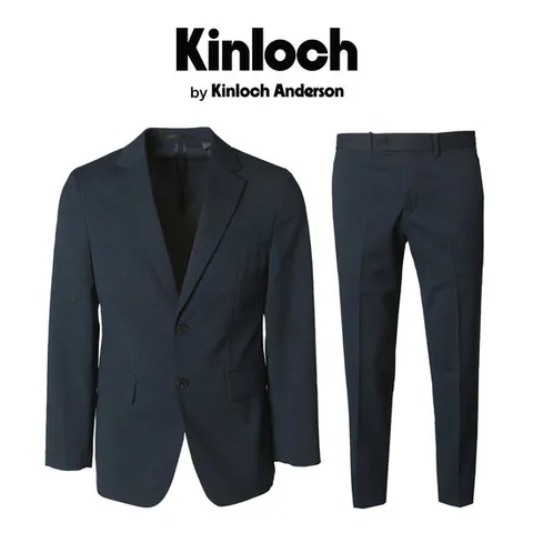 [ 롯데백화점 ][킨록]25 SS 남자여름셋업 컨템 화섬 슬림핏 경량 블루 셋업 정장 IIJB24 DK4465