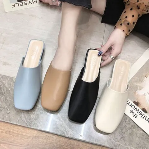 여성 봄여름가을 슬림 뮬슬리퍼 단화 블로퍼 뮬 3컬러