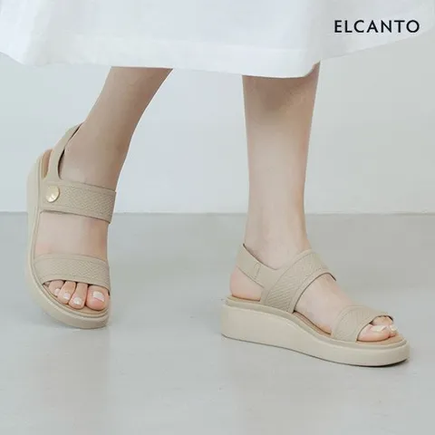 엘칸토 마쯔 여성 엠보 스트랩 몰드 샌들 3.5cm LCWW99M526