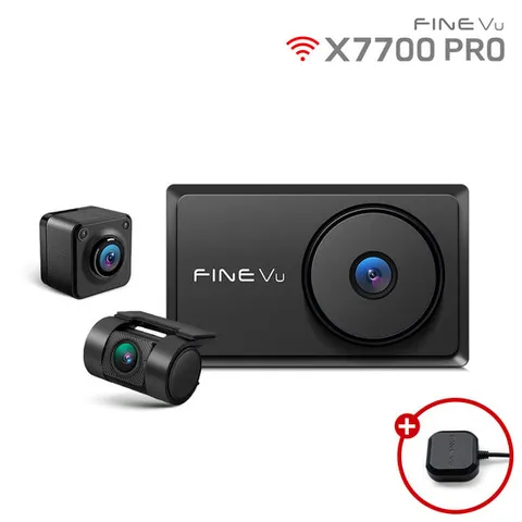 [64GB로업][A/S 2년+GPS] 파인뷰 X7700 PRO GPS 와이파이 블루투스 동글 QHD 차량용블랙박스 실내/페달 블랙박스 3채널 출장설치