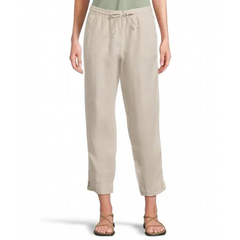 엘엘빈 프리미엄 린넨 브리지 풀온 앵클팬츠 오트밀