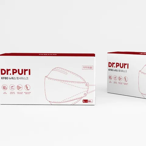 [닥터퓨리] KF80 뉴에스 미세먼지 황사마스크 100매 번들 입체 마스크