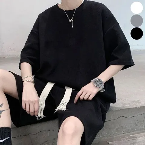 남자 데일리 여름 반팔 반바지 트레이닝복 세트