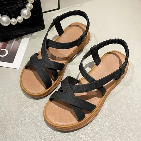 여성 스트랩 샌들 여행용 발편한 신발