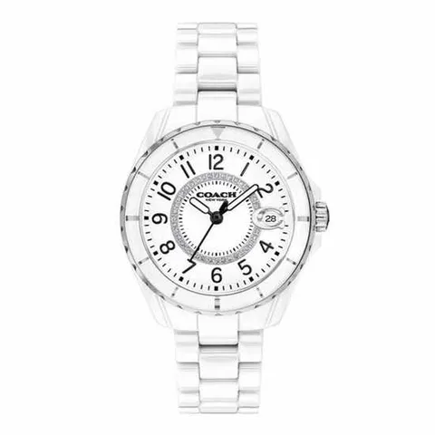[ 롯데백화점 ][마션틴트(잡화)][코치] 공식수입 화이트 세라믹 밴드 여성시계 14503462 프레스턴