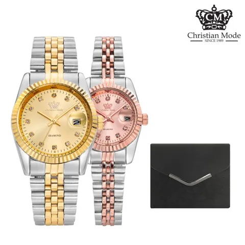 ㅁ 크리스챤모드 노블클래식 다이아몬드 워치+사은품 클러치보석함