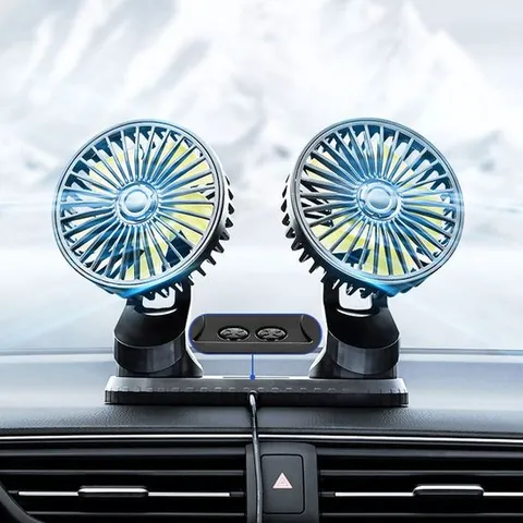 차량용 다각도 트윈선풍기 자동차 USB 써큘레이터