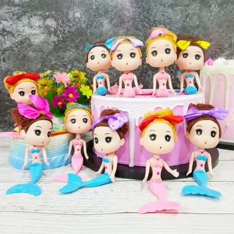 11호 PVC큐티돌인형(인어공주 색상혼합) 20개