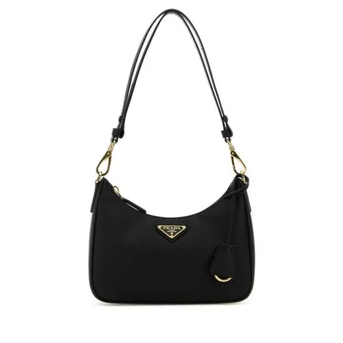 프라다 여성 블랙 Prada 미니 가죽 호보백 1BC204VQOMNZV F0632