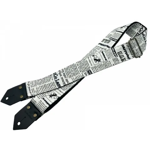 Spice Note 향신료 노트 기타 스트랩 Printing Fablic Series News Paper ES-PP50NPWHT