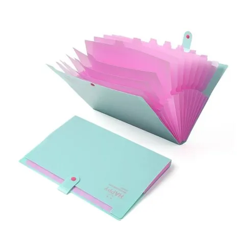 파스텔 도큐먼트 파일 3p세트(13칸) (민트) 도큐먼트파일 파일케이스 문서보관케이스 문서정리케이스 문서