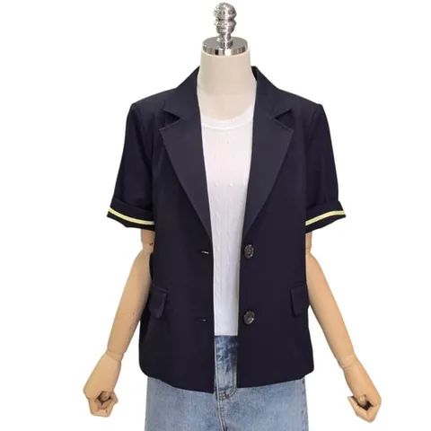 [ 롯데백화점 ][포커스]배색 소매 반팔 자켓 (FM5D3JK3213)