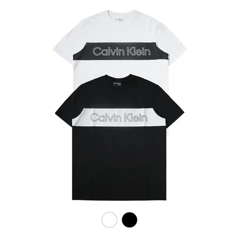 캘빈클라인 아이코닉 블록 로고 CK 반팔티