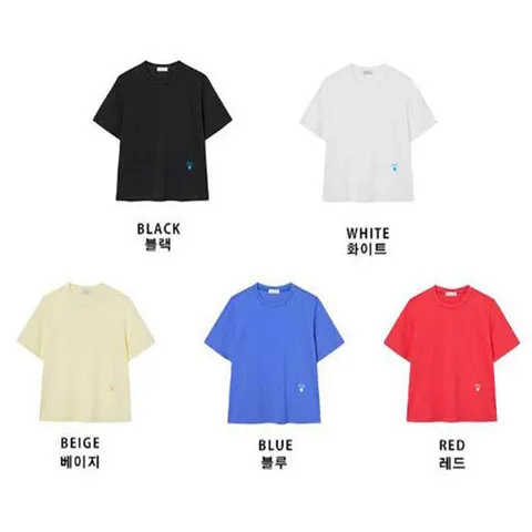 [데일리라운지]하트 레터링 티셔츠 1종