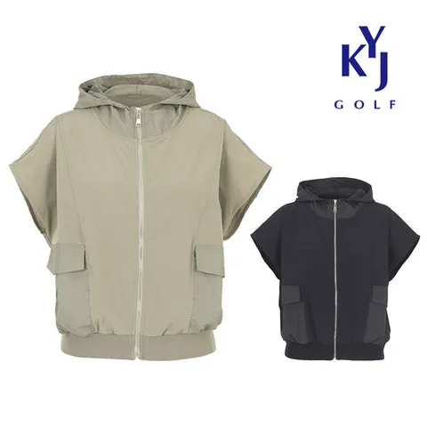 봄여름 경량 루즈핏 후디 집업 여성 골프 반팔 베스트 DPMLVE58