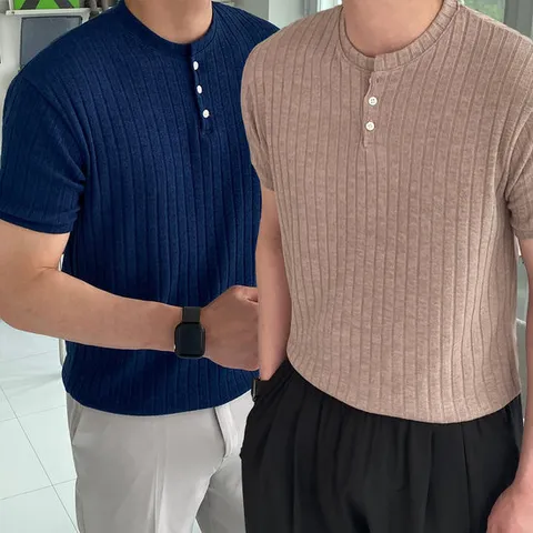 남자니트반팔티 여름니트 하나더