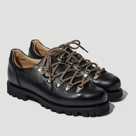 파라부트 블랙 가죽 클루자즈 레이스업 슈즈 175212