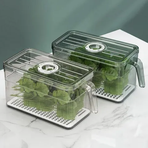 냉장고 정리 트레이 용기 주방 달걀 야채 채반 수납 케이스 정리함 다용도 투명 보관용기 대형