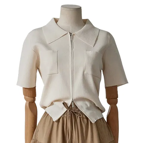 [ 롯데백화점 ]지퍼카라 니트 가디건(FM5C7KC0043)