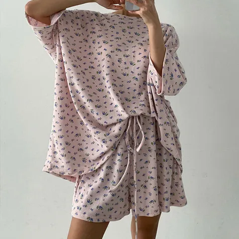 [H스타일](SET)꽃세트 여름 여성 트레이닝복세트