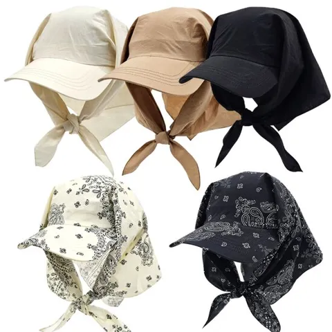 스카프 캡/여성 여름 햇빛차단 그늘막 작업 농사 단체 등산 산책 휴양지 바캉스 휴가 모자