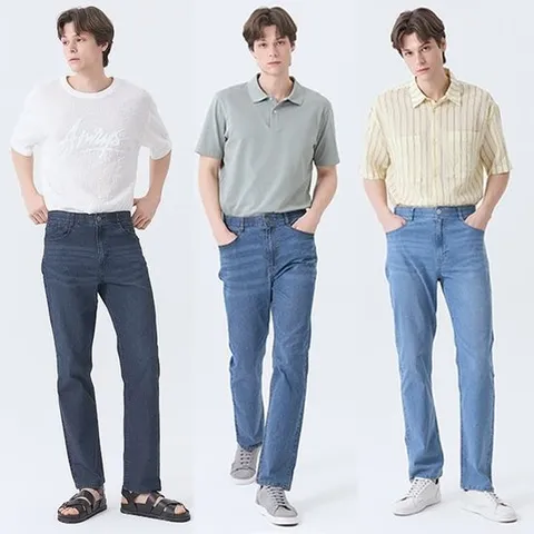 [뱅뱅]25SS 여름 남성 라이크라 스트레이트핏 데님 3종