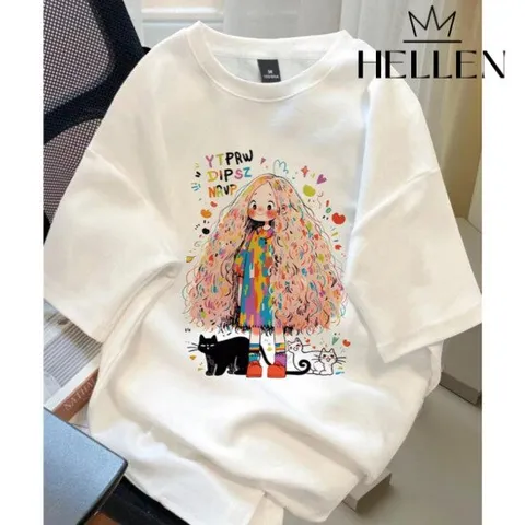 [헬렌] 베이직 라운드 반팔 여름 티셔츠 러비반팔티 B-247