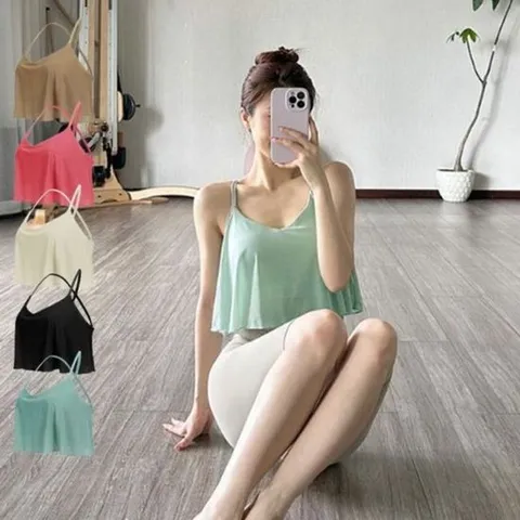 필라테스 운동복 데일리 플레어 탑 클래식 나시탑 여성운동복