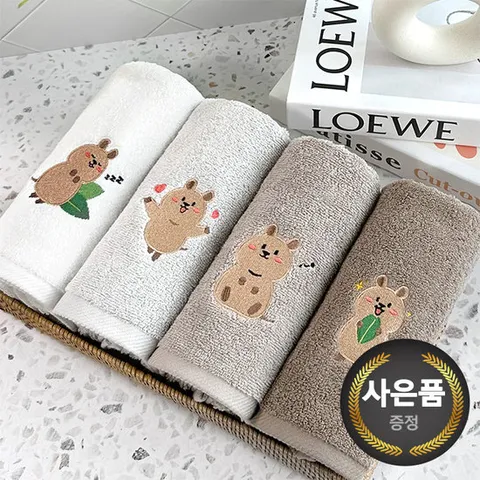[애니멀프렌즈]행복한쿼카S 5매 타월 수건