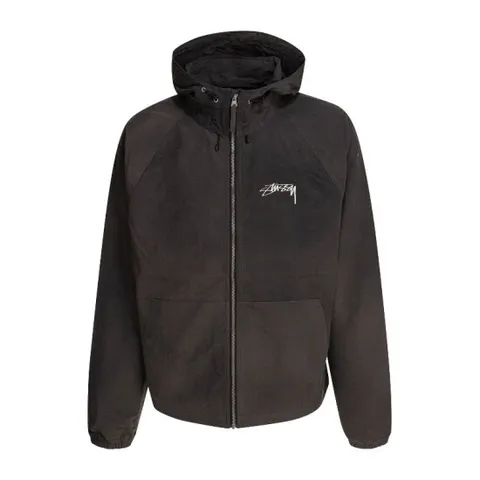 스투시 후드 집업 로고 프린트 재킷 115745 0001 BLACK