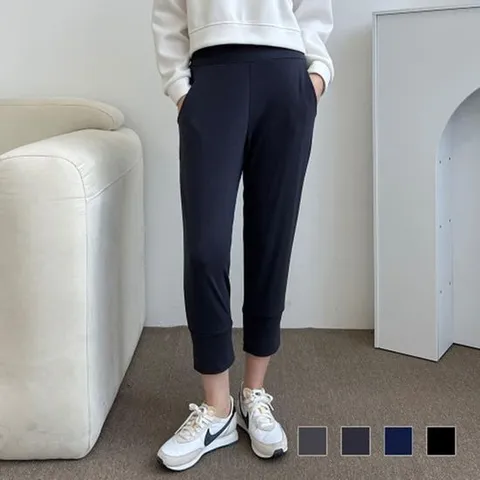 의류 루즈핏 면 여성바지 밴딩바지 캐쥬얼 스판